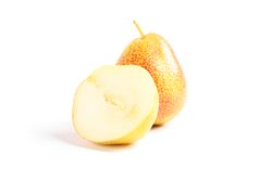 Fresh sweet pears isolated on blank background