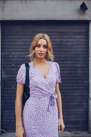Young woman posing outdoors