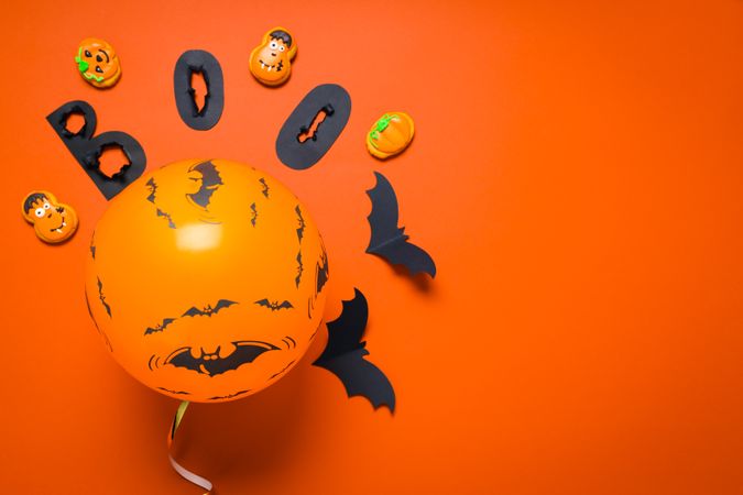 Concept of Halloween, Halloween balloon, space for text