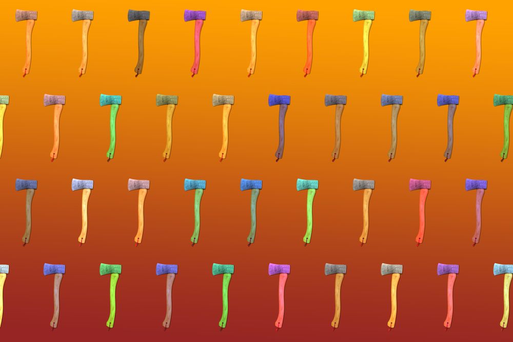 Rainbow colors of axes