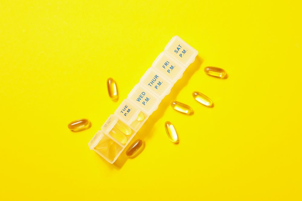 Immunity support capsules - Omega, health care concept