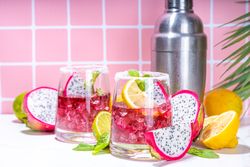 Pitahaya or dragon fruit margarita