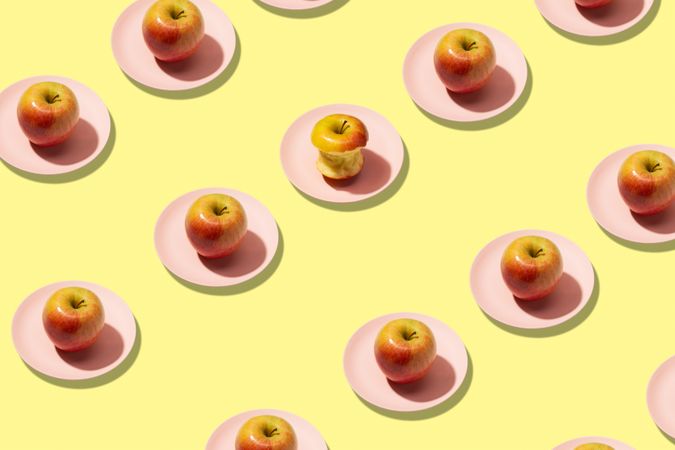 Colorful fresh apple