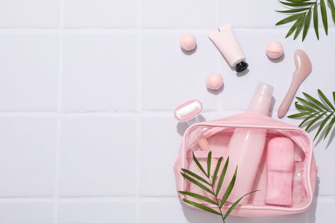 Toilet bag for different toilet and self care accessories