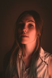 woman with nose piercing