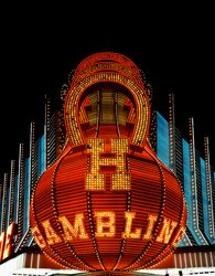 The Horseshoe Casino's neon sign, Las Vegas, Nevada