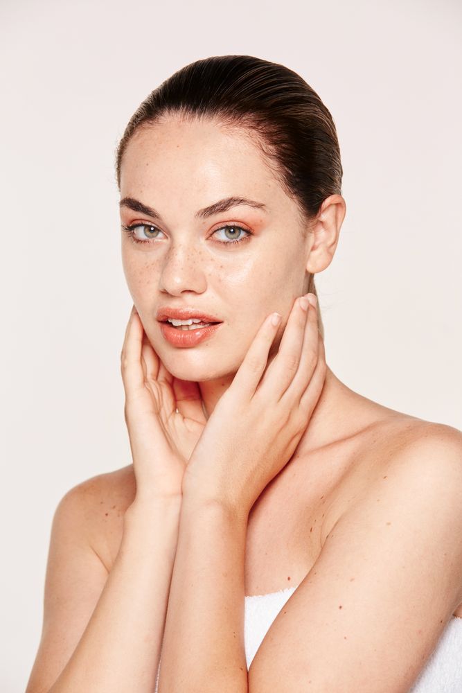 female demonstrating natural beauty