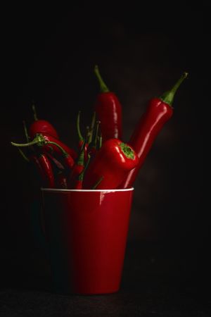Fresh red and spicy chilli peppers