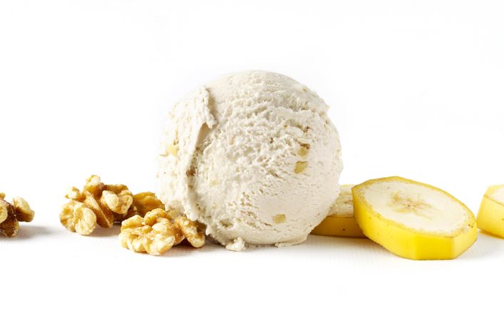 Banana walnut ice cream