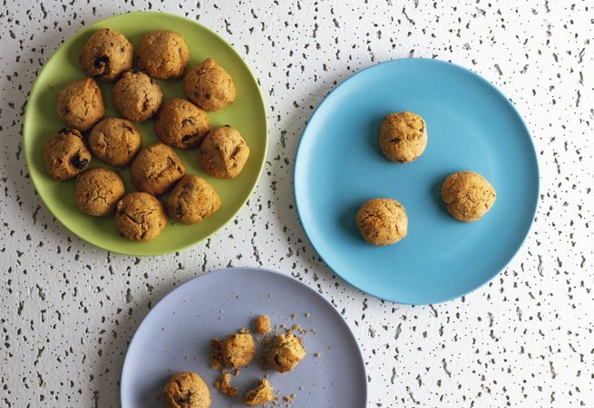 Tasty homemade cookies with chocolate crumbs