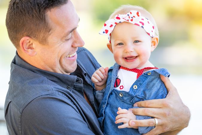 Father and Baby Girl At The Park