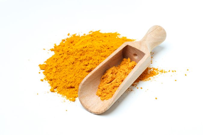 Fragrant seasoning - turmeric, isolated on plain background