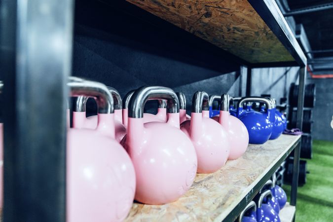Bright weights in gym