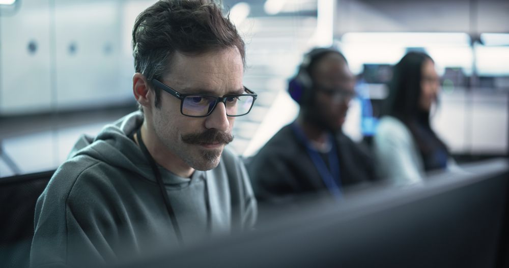 Close Up of a Software Developer Working on a Computer