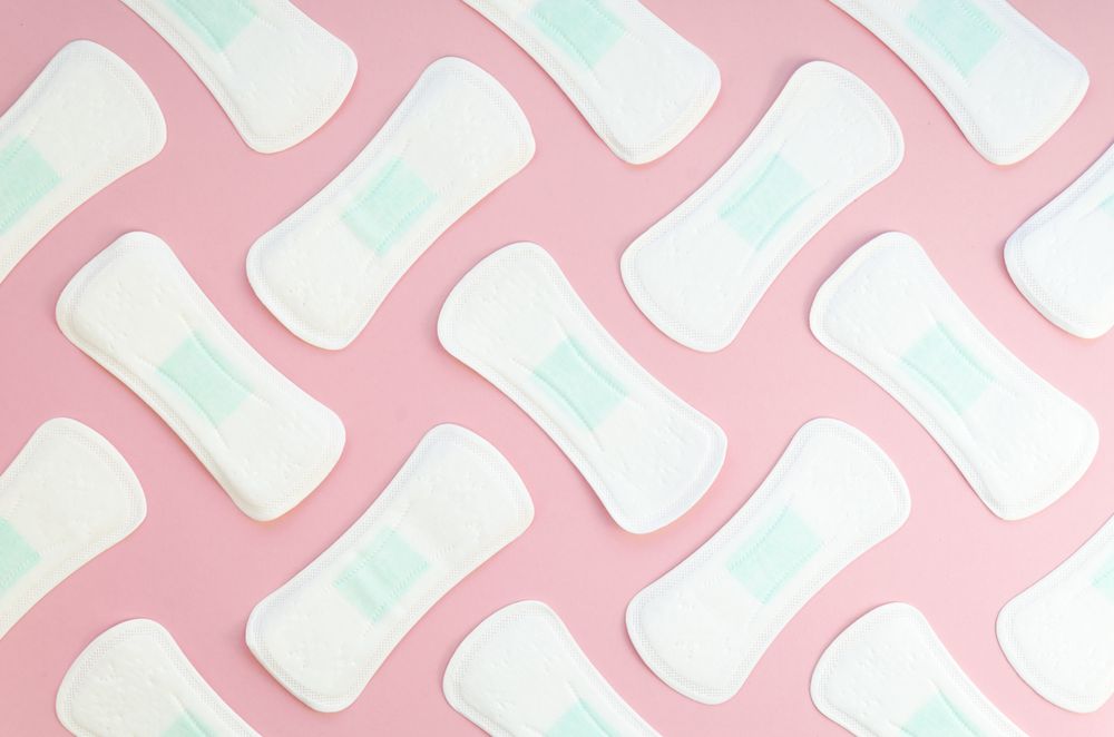 Pads pink on background