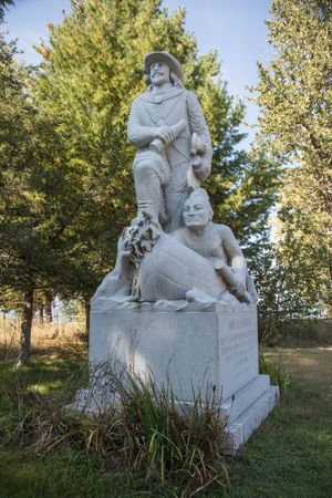 Memorial statue to Samuel de Champlain on Isle La Motte, Vermont