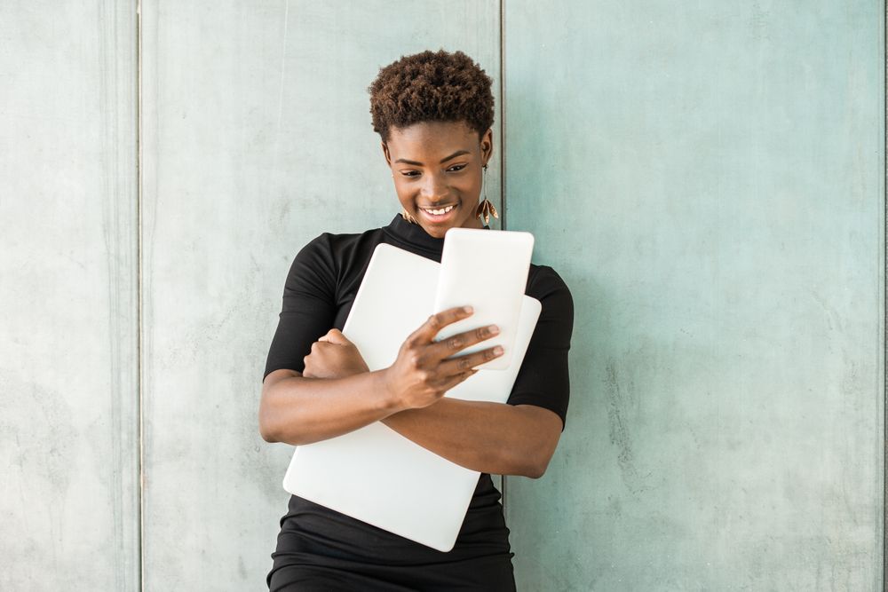 Woman using mobile phone