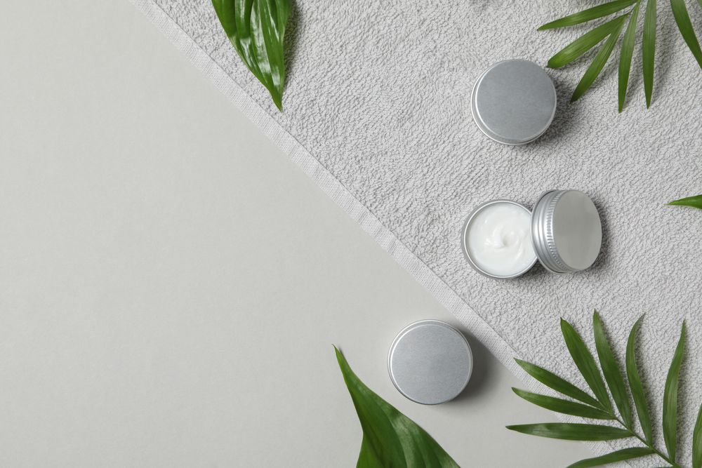 Concept of skin care, cream cosmetic, space for text