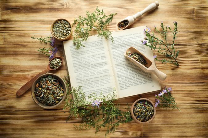 Concept of different professional books - medicine books