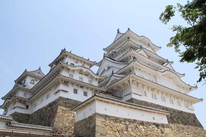 Exterior view of Himeji Castle in Hyogo, Japan