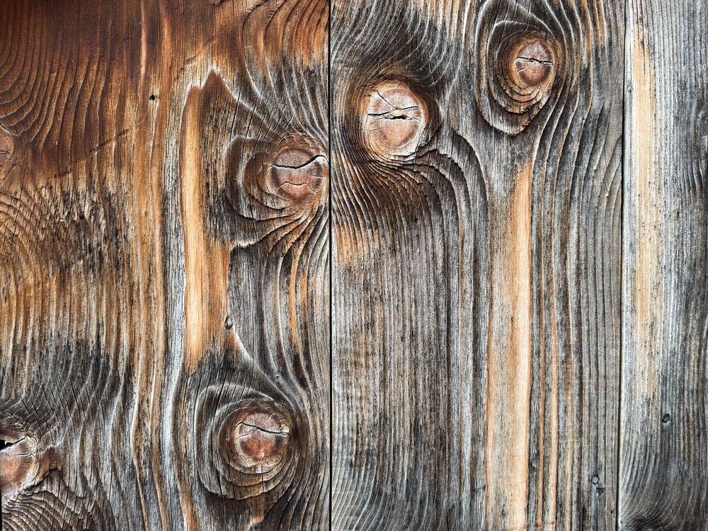 Old wood boards staircase