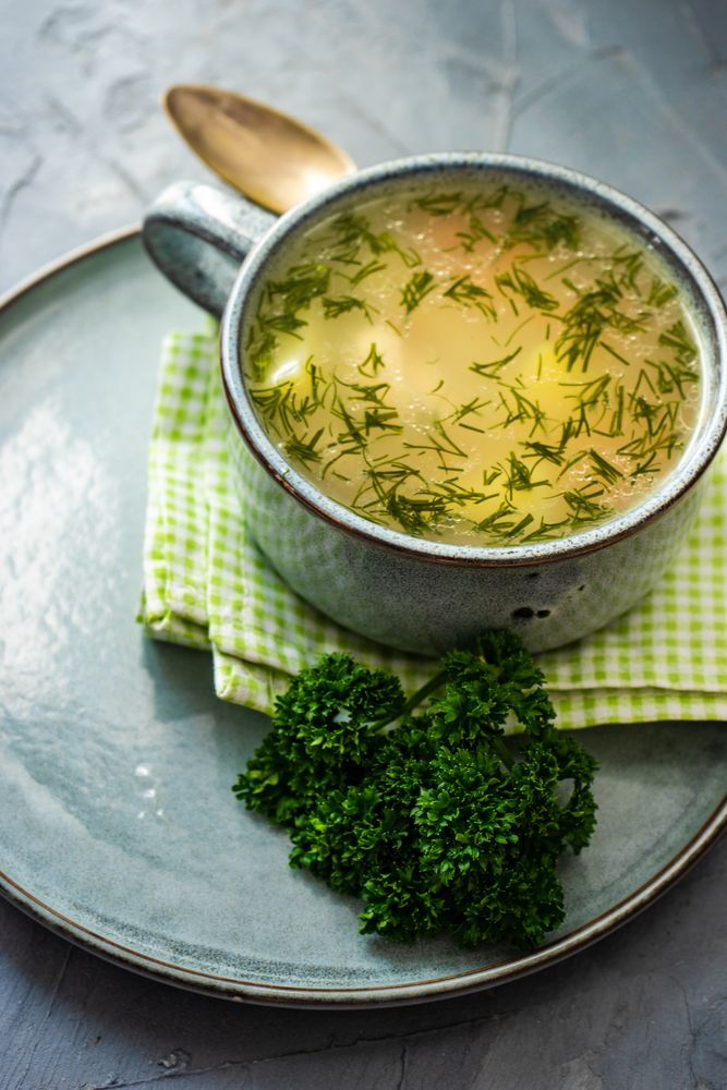 Cup of healthy chicken soup