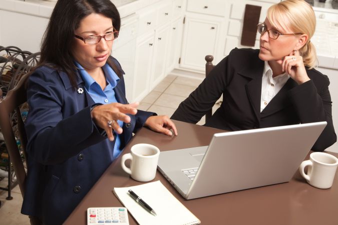 Businesswomen Working on the Laptop