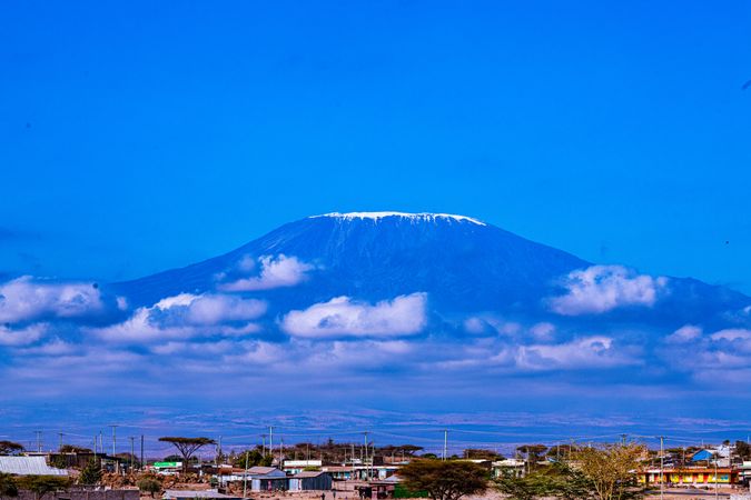 Mount Kilimanjaro Landscapes Highway Road Kimana Emali Oloitokitok Kenya Tanzania
