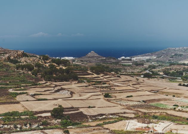 Agrarian fields in Gozo, Malta