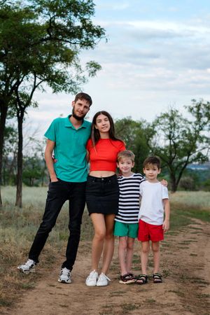 Family everyday life outdoor