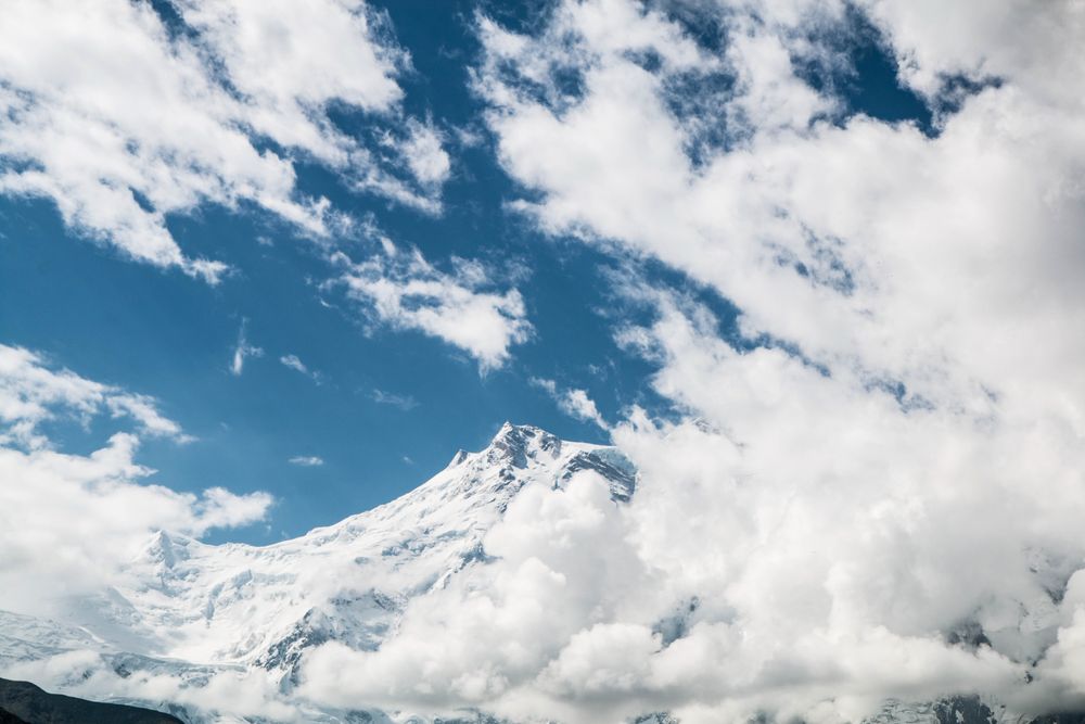 Fairy Meadows Nanga Parbat, cloudy sky over in Pakistan national park