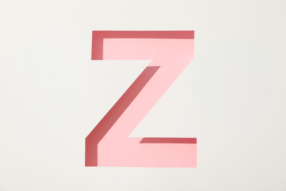 Color letter L on blank background, space for text