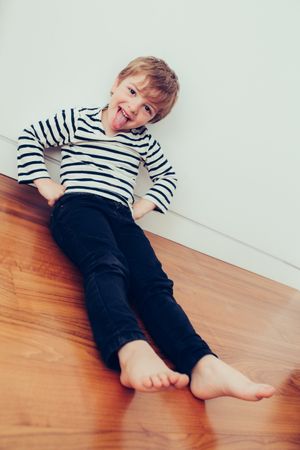Portrait of a blonde cute boy