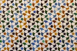 Ceramic walls in the Alhambra of Granada