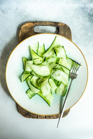 Delicious shaved cucumber salad