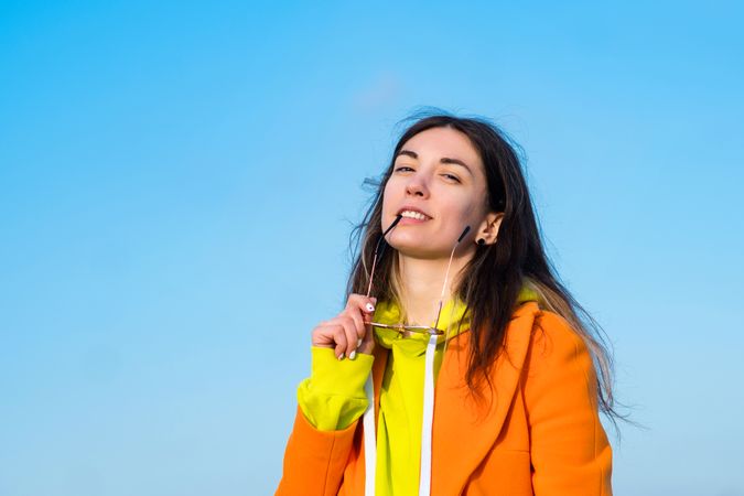 Good-looking carefree young woman