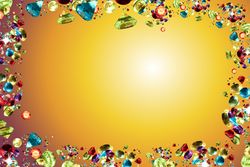 Yellow background with jewel frame
