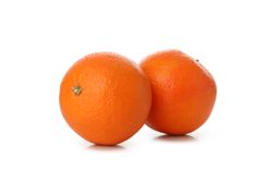 Ripe sweet mandarins isolated on light background
