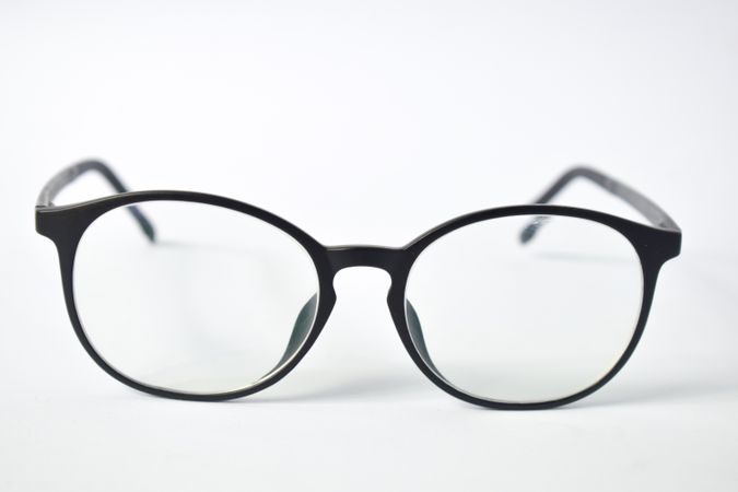 Spectacles in plain studio