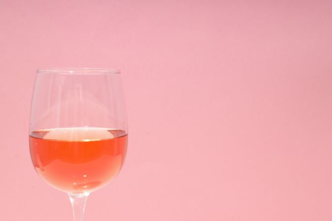Glass of wine, delicious alcohol drink in glass