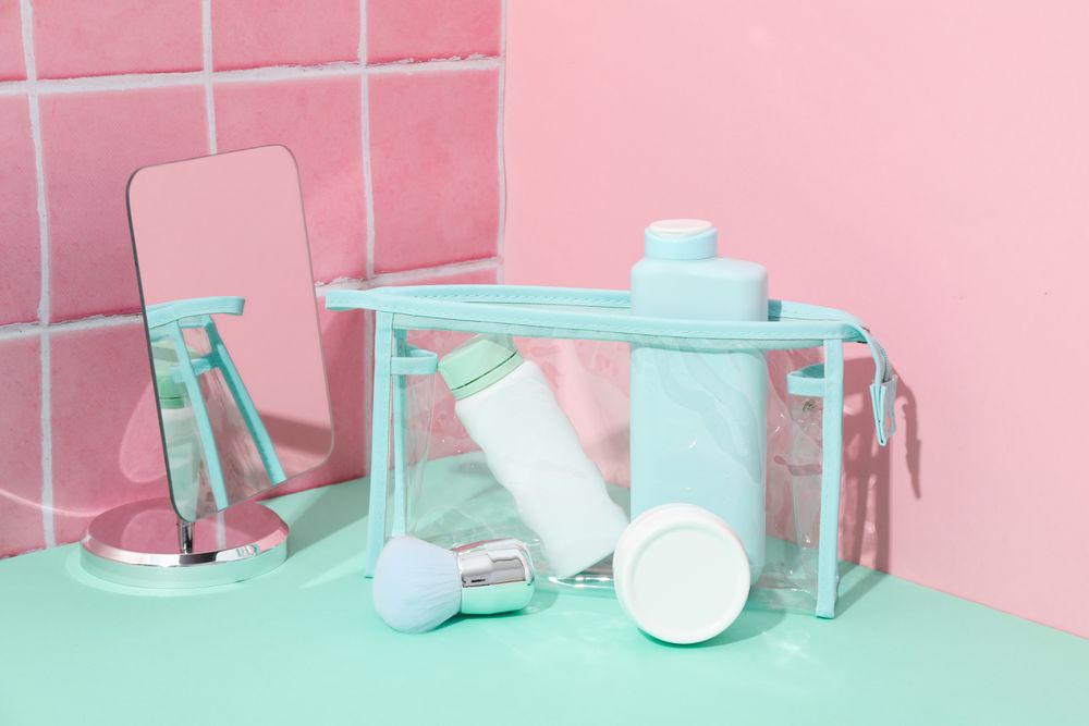 Toilet bag for different toilet and self care accessories