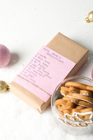 Concept of New Year Resolutions list, new year goals
