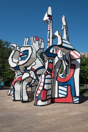 John Dubuffet's "Monument Au Fantome" sculpture in Discovery Green Park, Houston, Texas