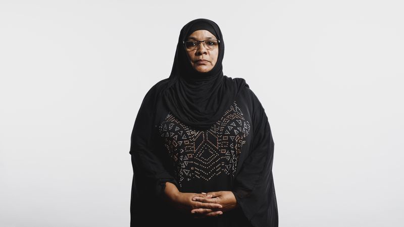 Portrait of Muslim woman in hijab
