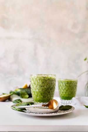 Healthy green smoothie. Super food