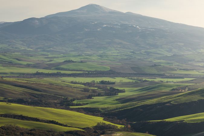 Amazing green valley with mountains