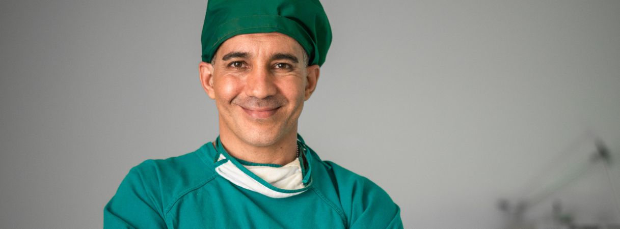 Portrait of a smiling professional surgeon