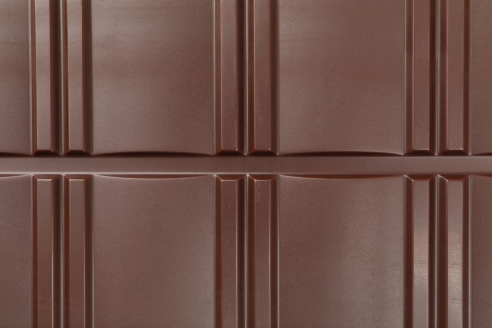Chocolate bar texture on whole background, close up