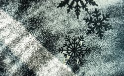Snowflake outline on counter
