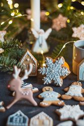 Fun Christmas tradition of decorating gingerbread cookies